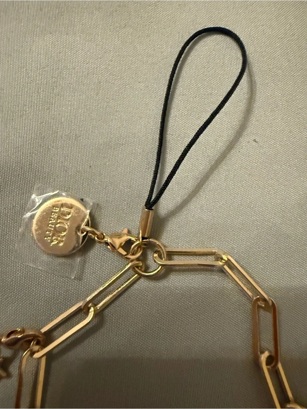 Dior Gold Star Phone Charm